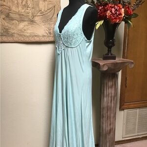 Soft Surroundings Light Blue Lace Nightgown